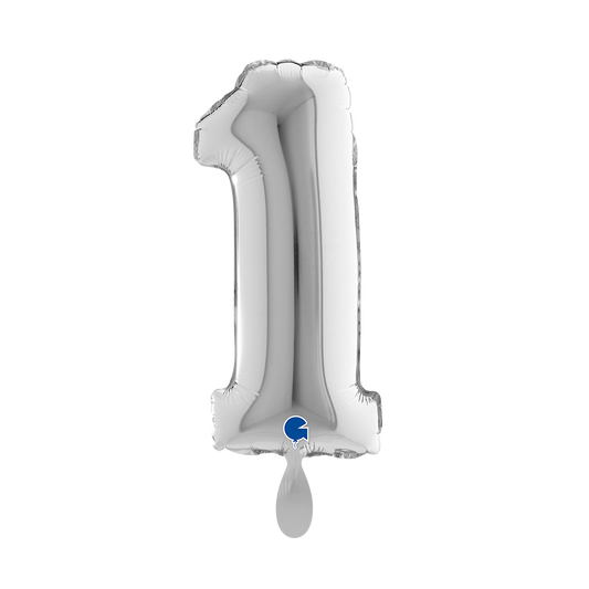 1 Balloon XS - Number 1 - SIlver