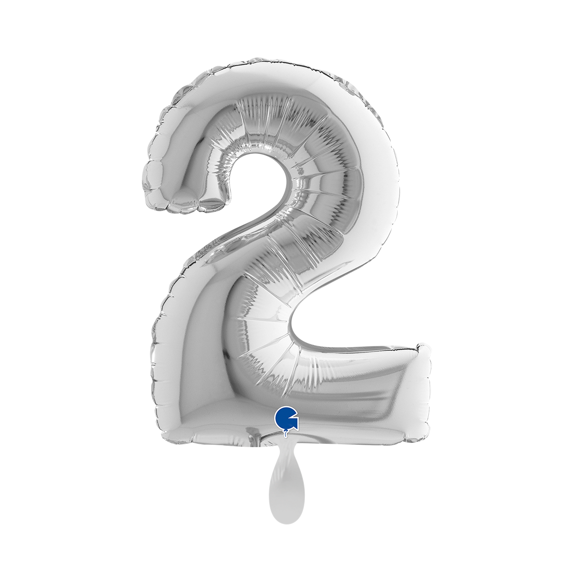1 Balloon XS - Number 2 - Silver