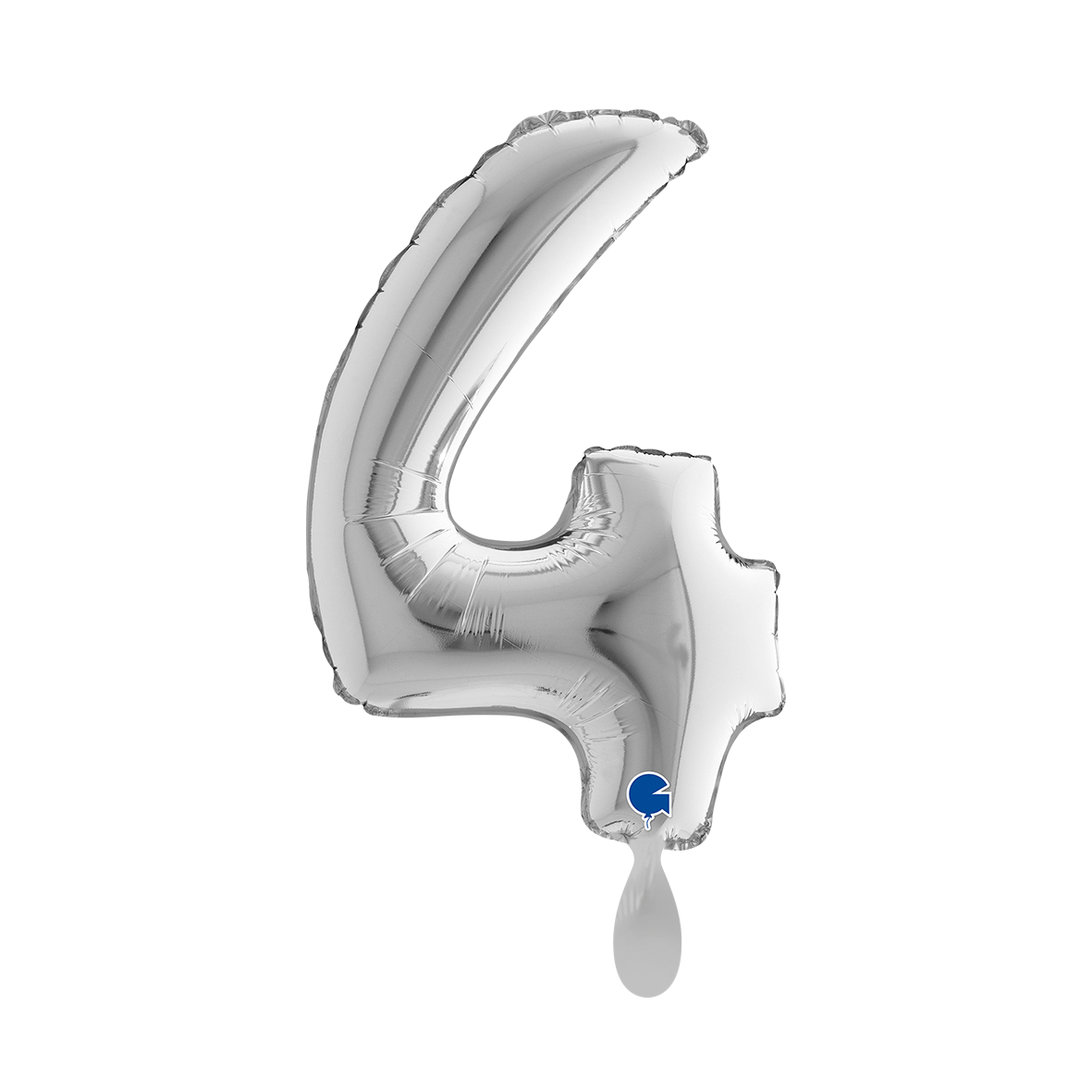 1 Balloon XS - Number 4 - Silver
