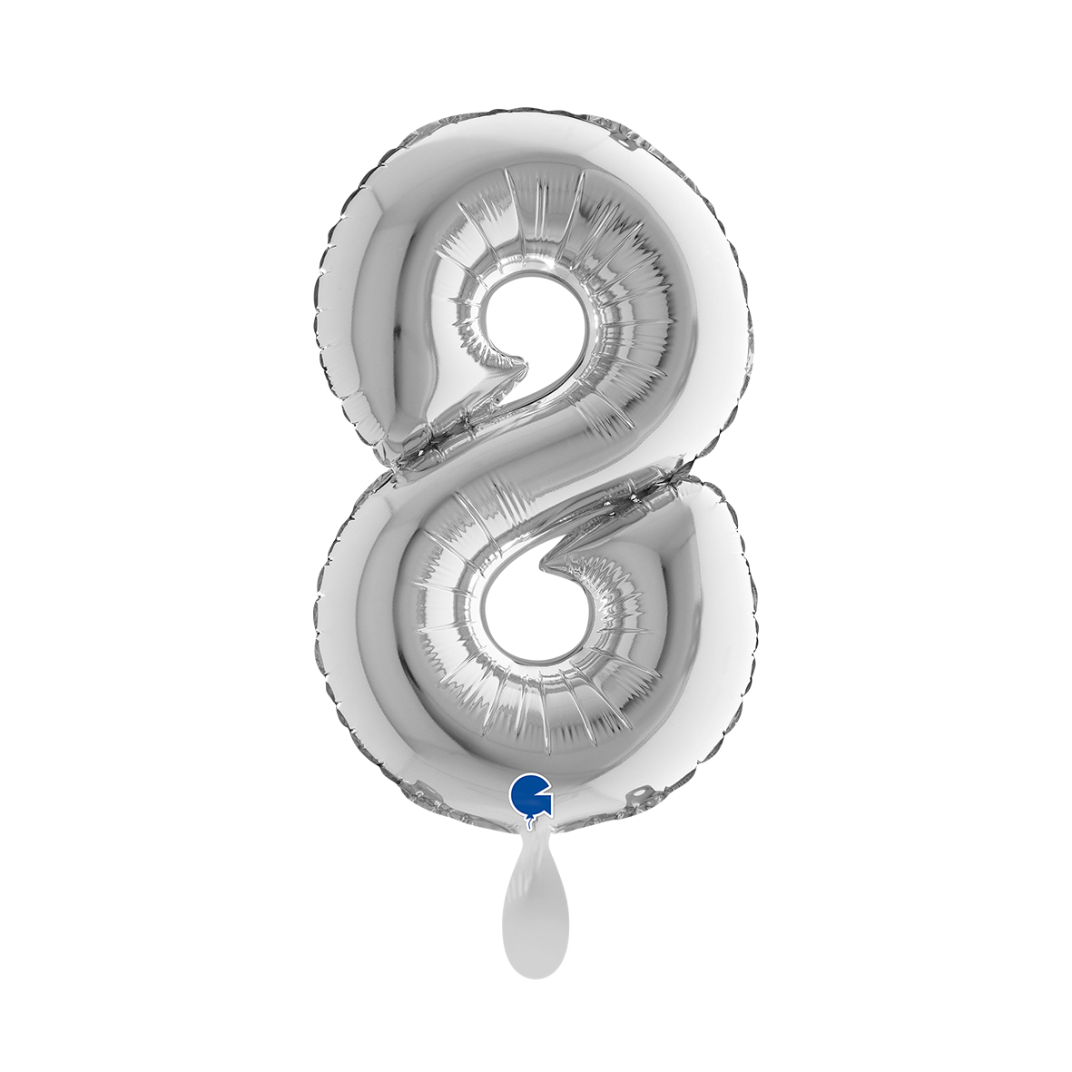 1 Balloon XS - Number 8 - Silver