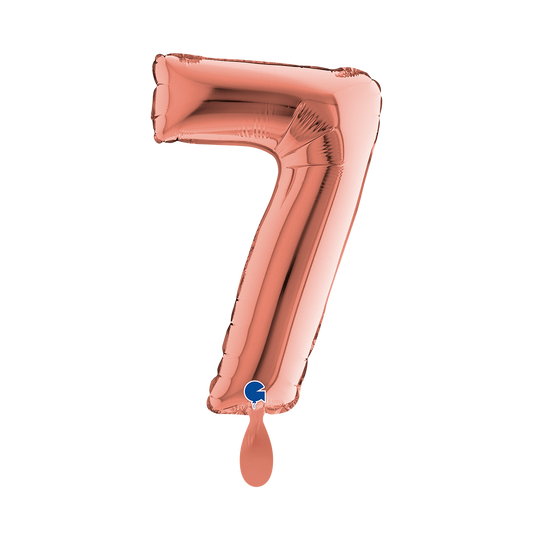 1 Balloon XS - Number 7 - Rose Gold