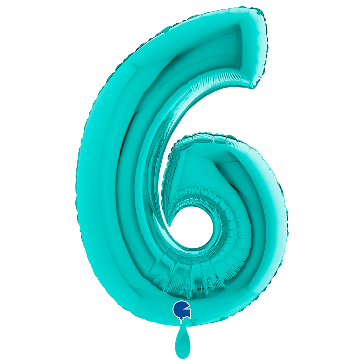1 Balloon XXL - Number 6 - Tiffany