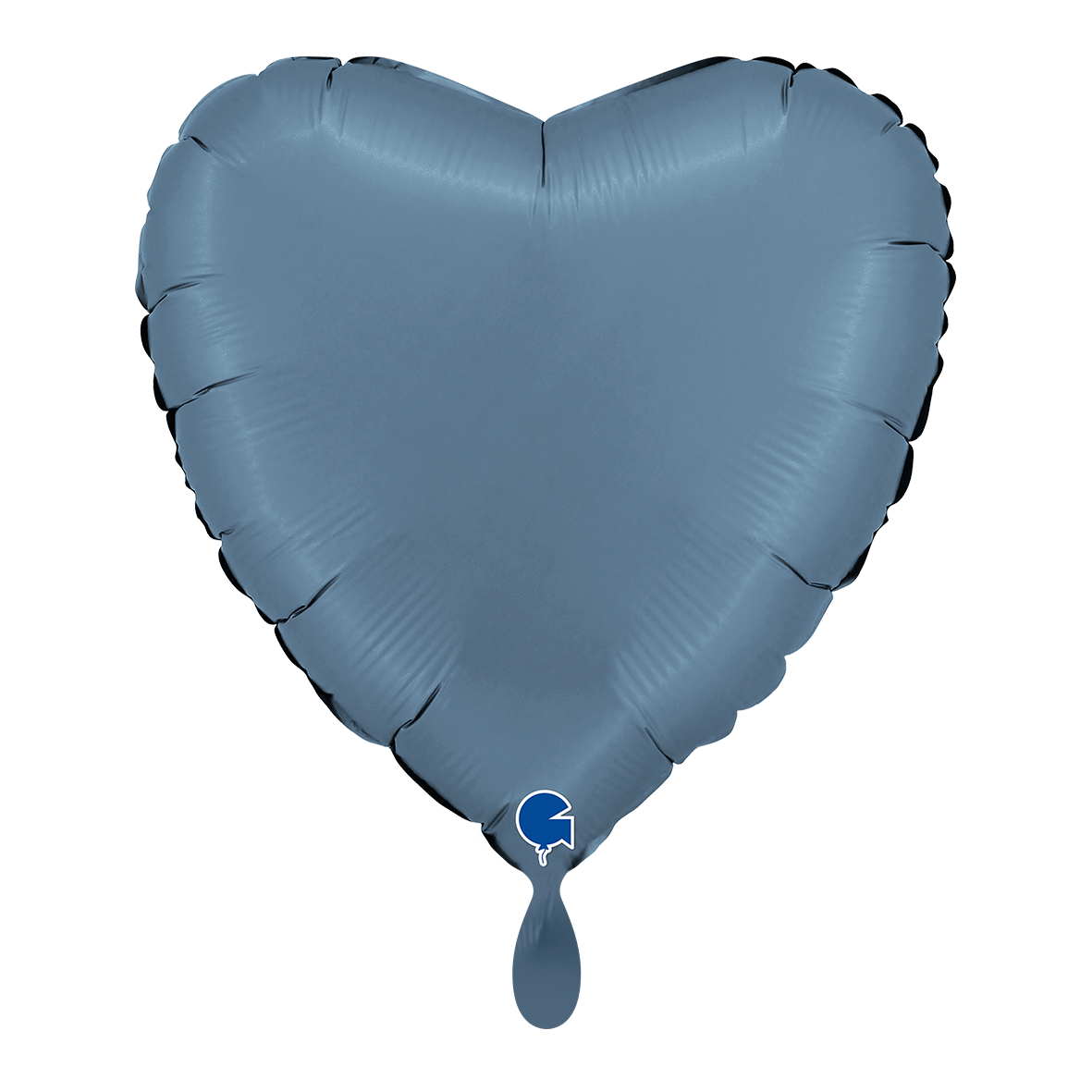 1 Balloon - Heart - Satin Blue Jeans