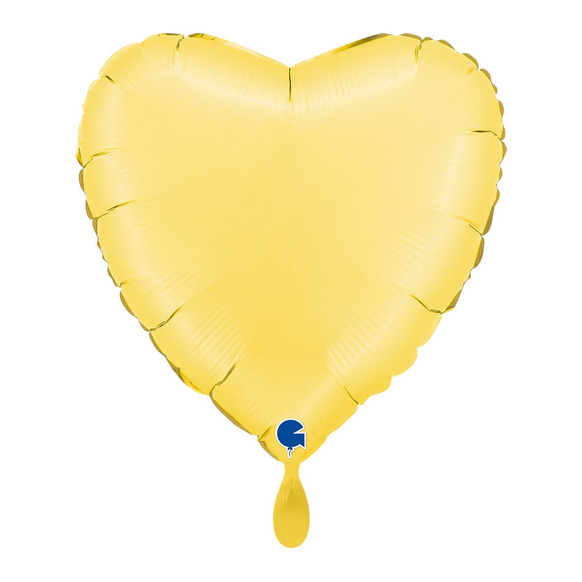 1 Balloon - Heart - Satin Banana Yellow