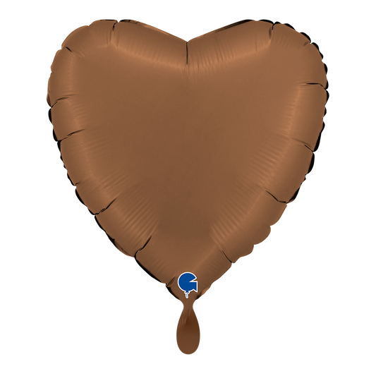 1 Balloon - Heart - Satin Chocolate