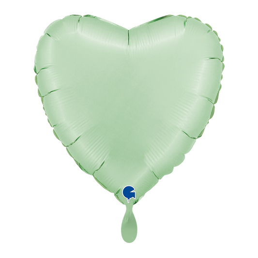 1 Balloon - Heart - Satin Glazed Mint