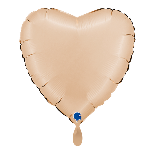 1 Balloon - Heart - Satin Nude