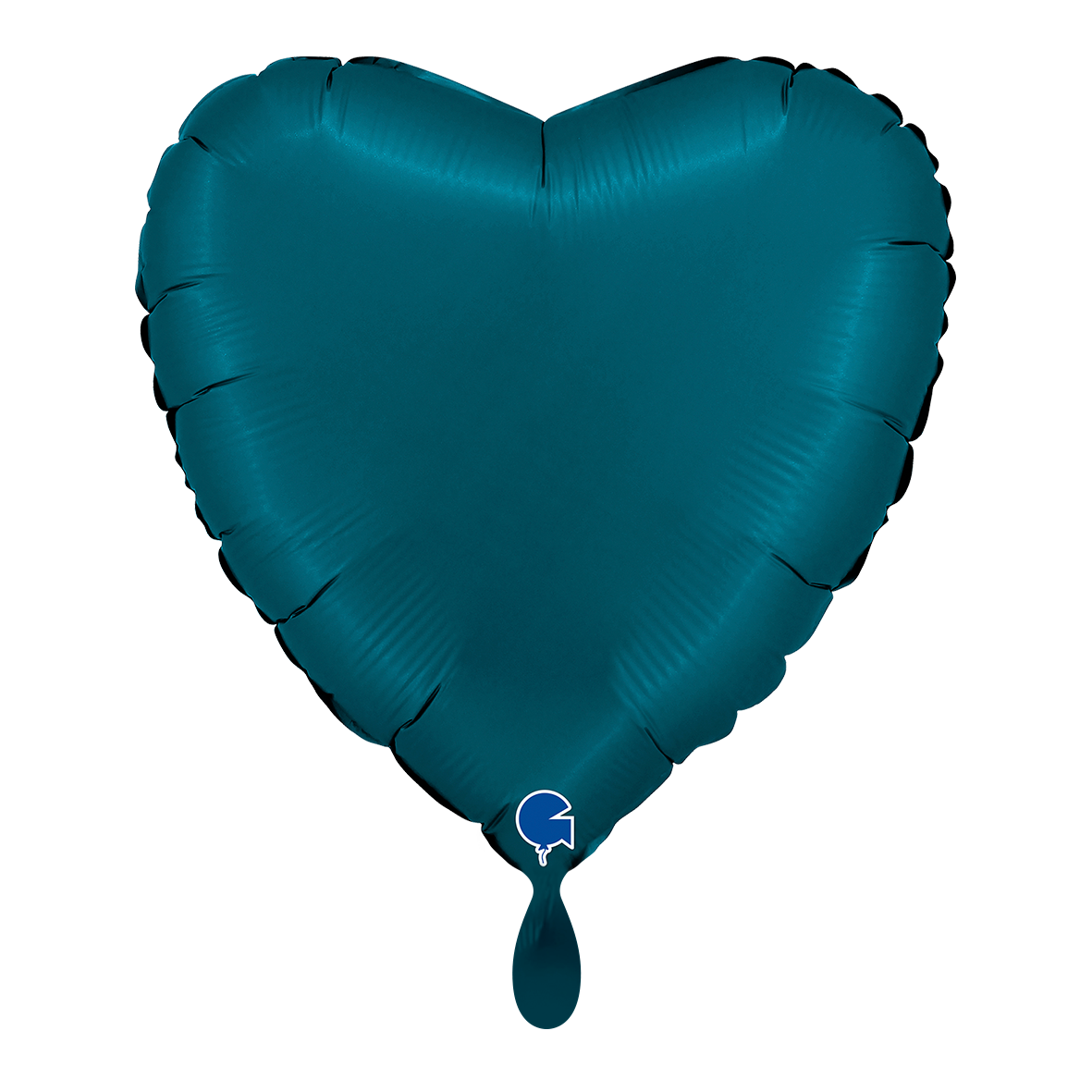 1 Balloon - Heart - Satin Petrol Blue
