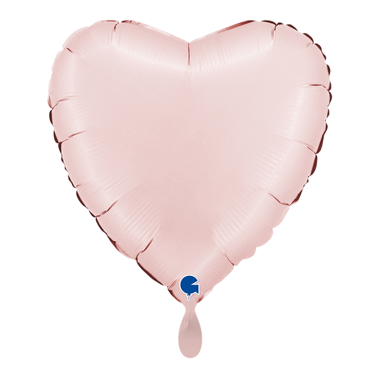 1 Balloon - Heart - Satin Pastel Pink