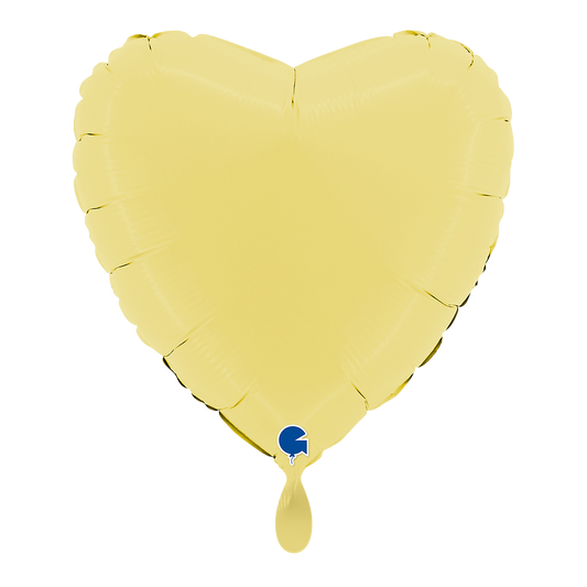 1 Balloon - Heart - Matte Yellow