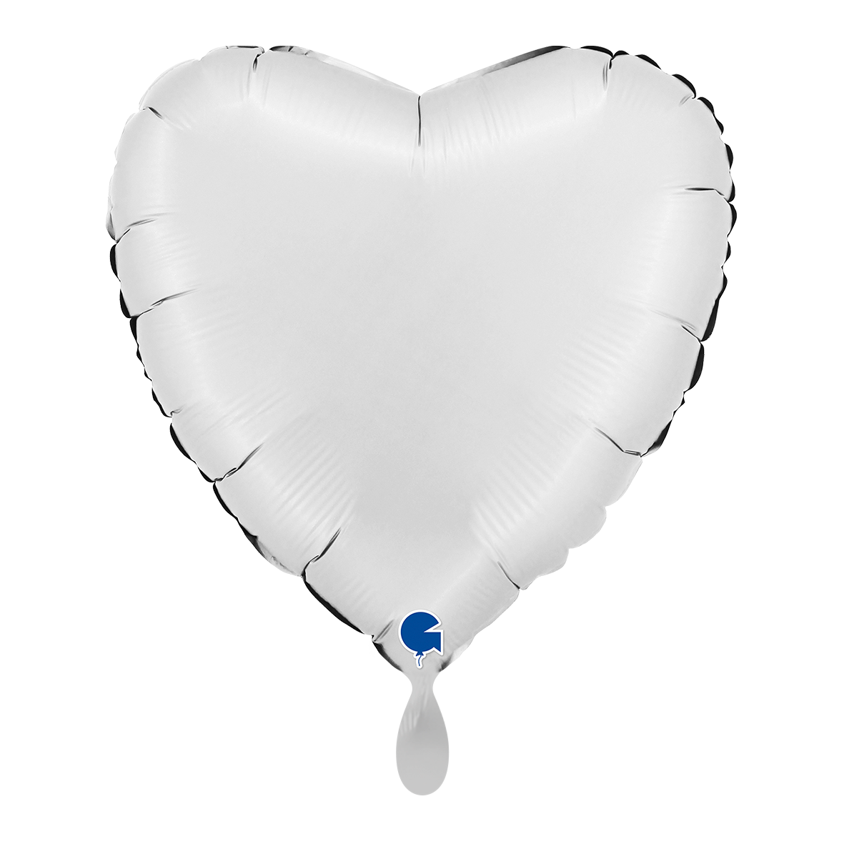 1 Balloon - Heart - Satin White