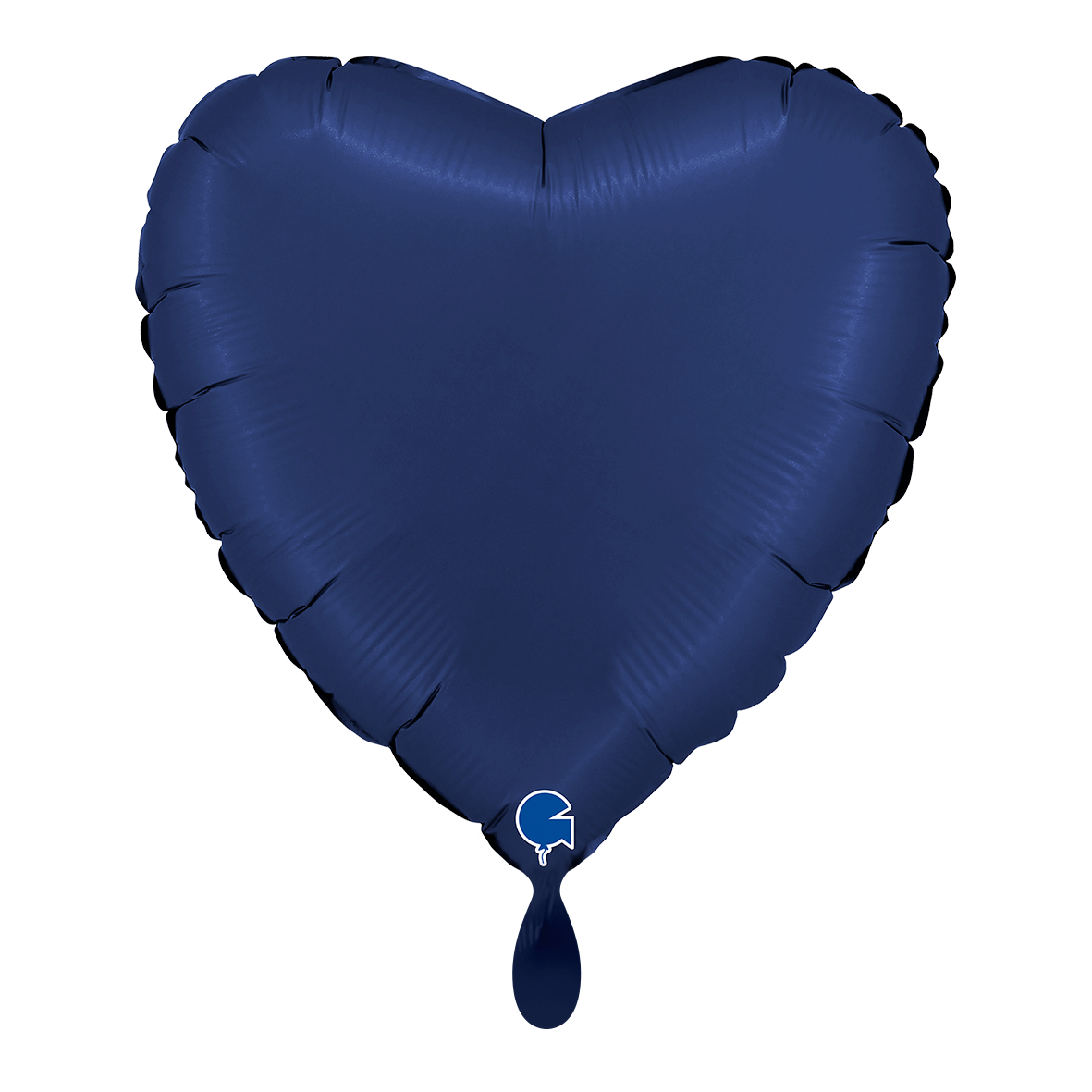 1 Balloon - Heart - Satin Blue Navy