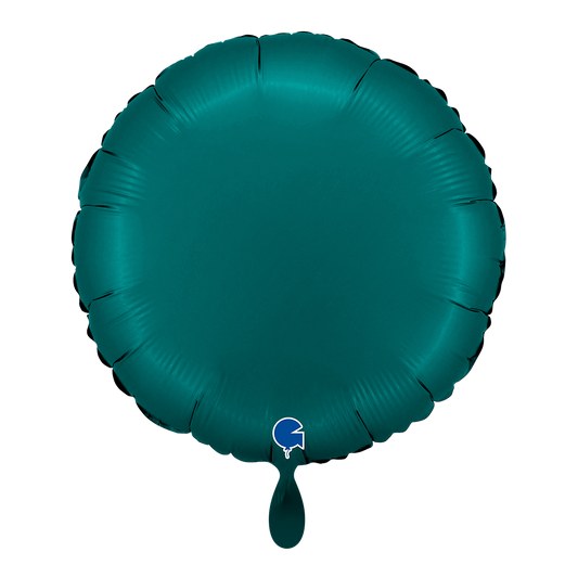 1 Balloon - Round - Satin Emerald Green