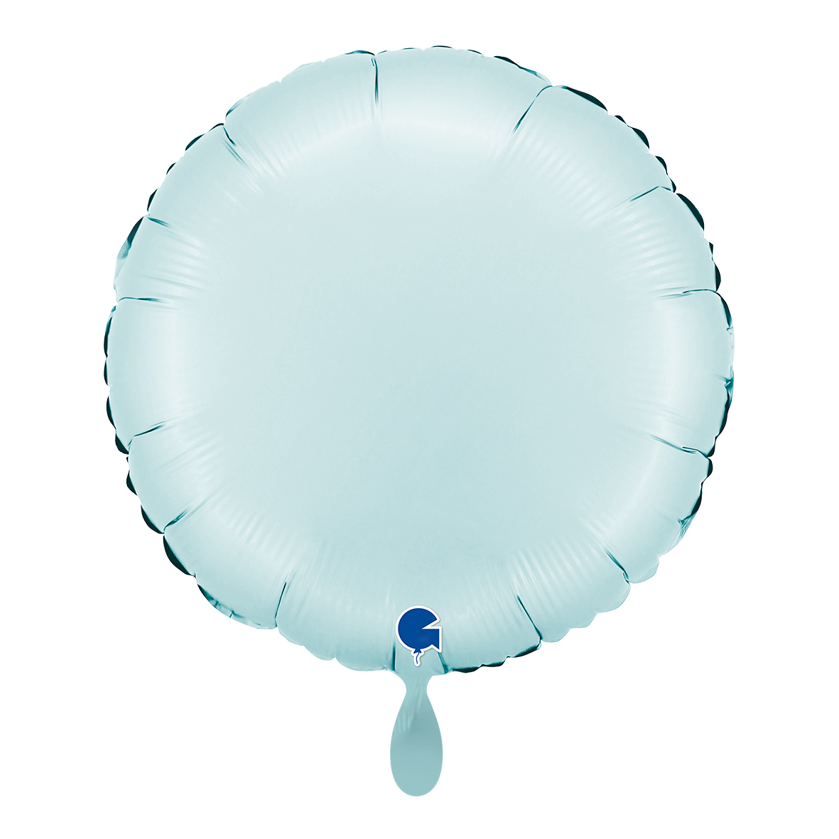 1 Balloon - Round - Satin Pastel Blue