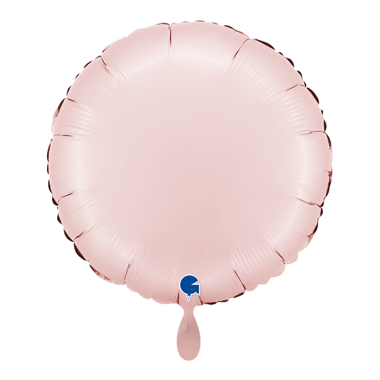 1 Balloon - Round - Satin Pastel Pink