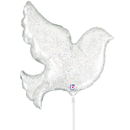 10 Miniballoons Airfilled - Pearl White Dove (Unverpackt)