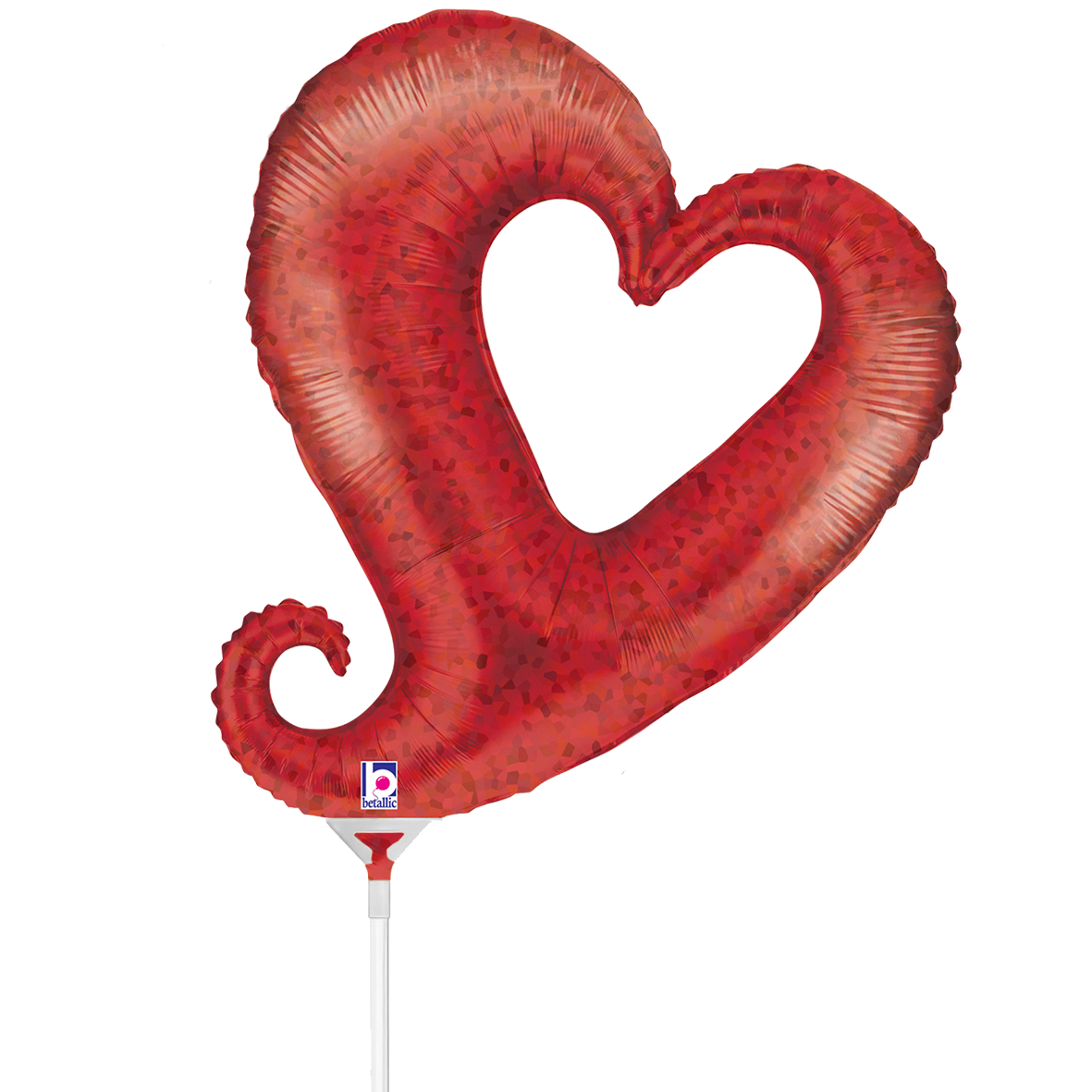 10 Miniballoons Airfilled - Chain Of Hearts Red (Unverpackt)