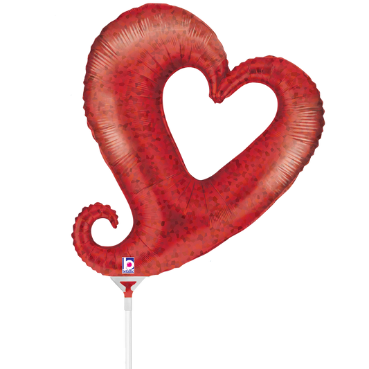 10 Miniballoons Airfilled - Chain Of Hearts Red (Unverpackt)