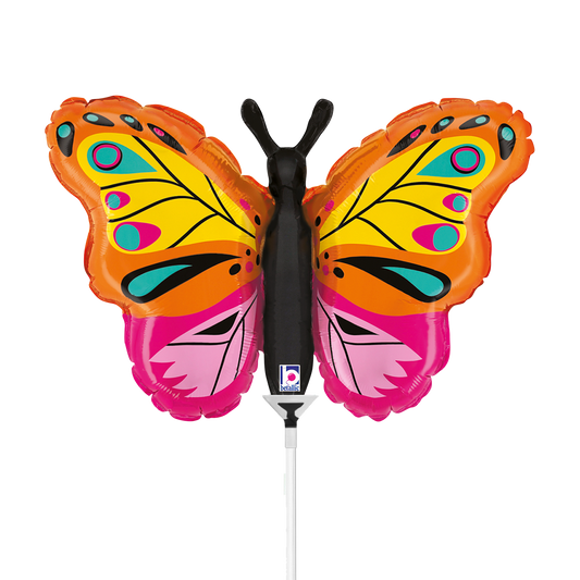 10 Miniballoons Airfilled - Colorful Butterfly (Unverpackt)