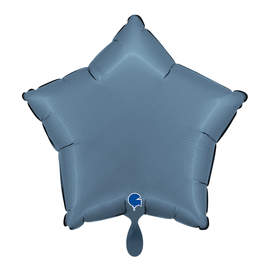 1 Balloon - Star - Satin Blue Jeans