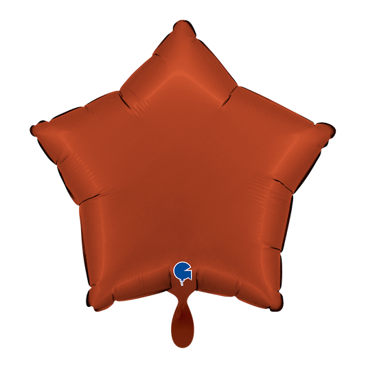 1 Balloon - Star - Satin Brick Red