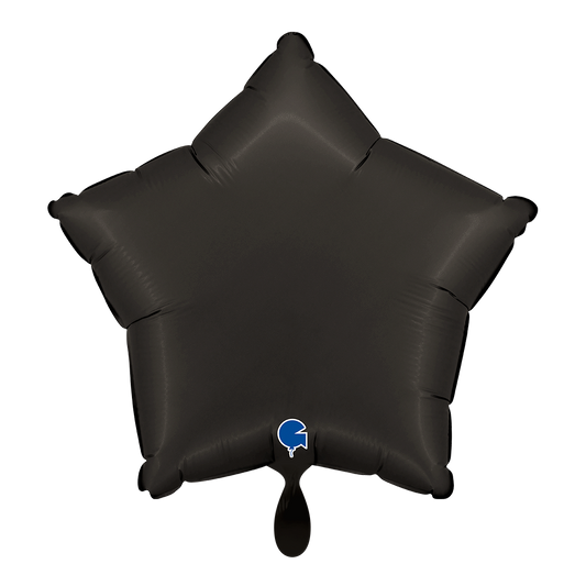 1 Balloon - Star - Satin Fumé Black
