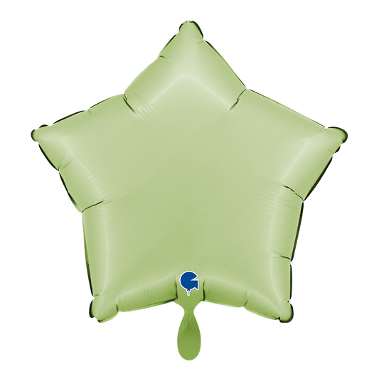 1 Balloon - Star - Satin Olive Green