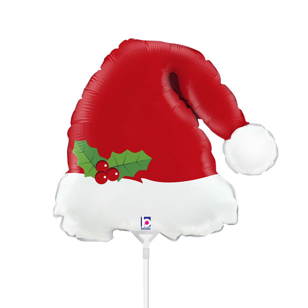 10 Miniballoons Airfilled - Christmas Santa Hat (Unverpackt)