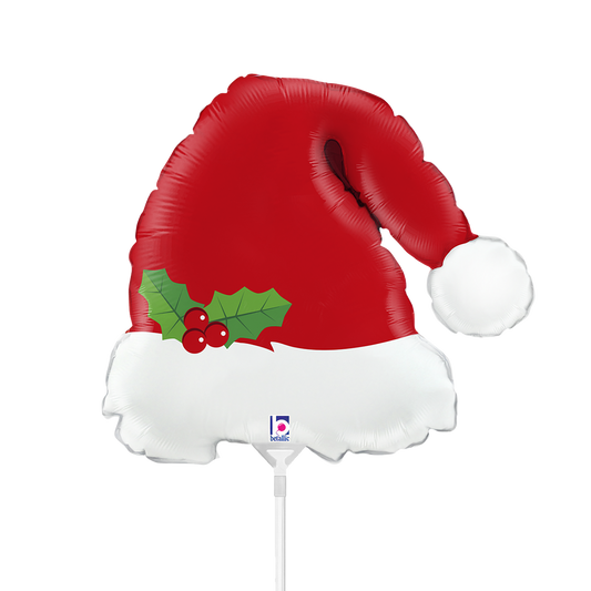 10 Miniballoons Airfilled - Christmas Santa Hat (Unverpackt)