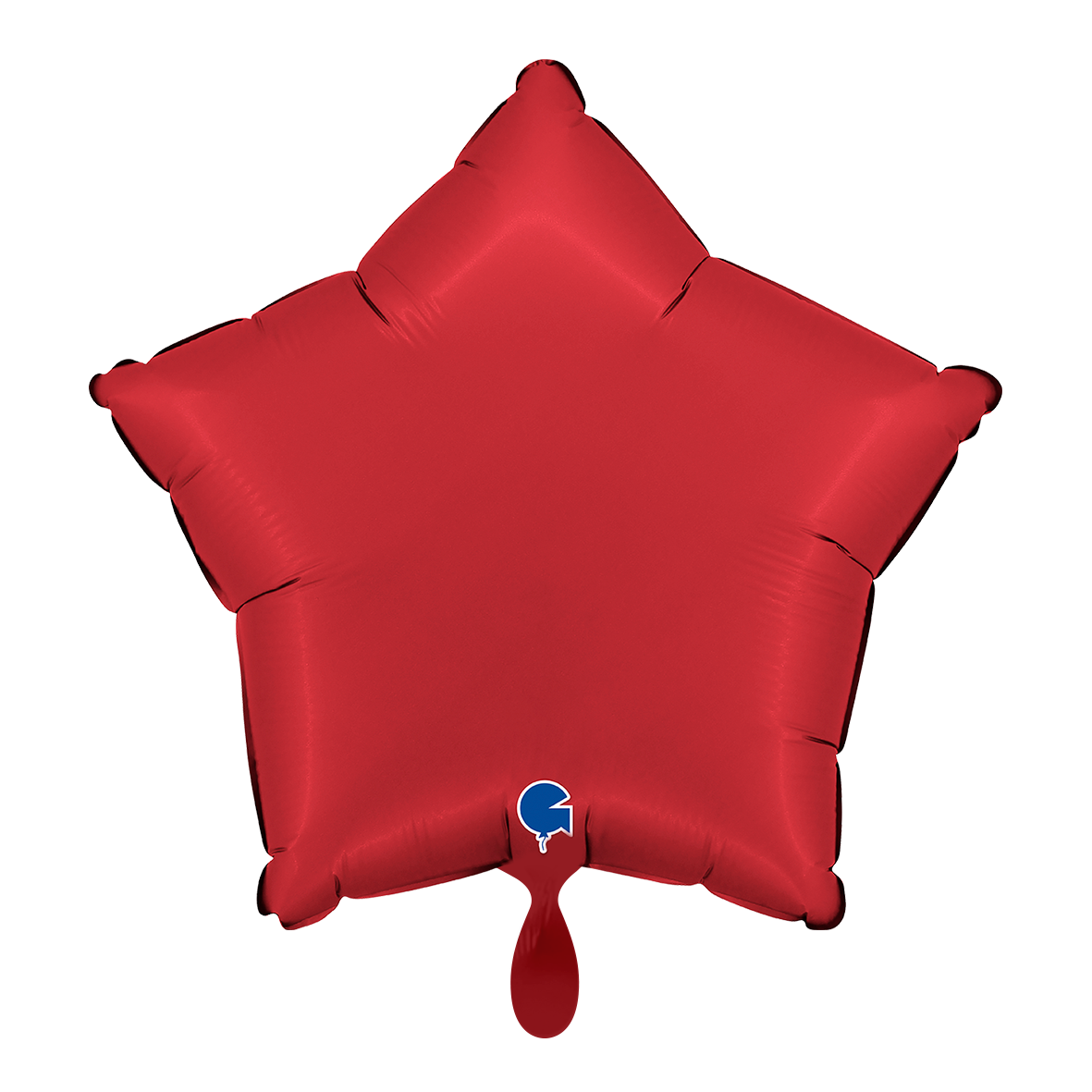 1 Balloon - Star - Satin Rubin Red