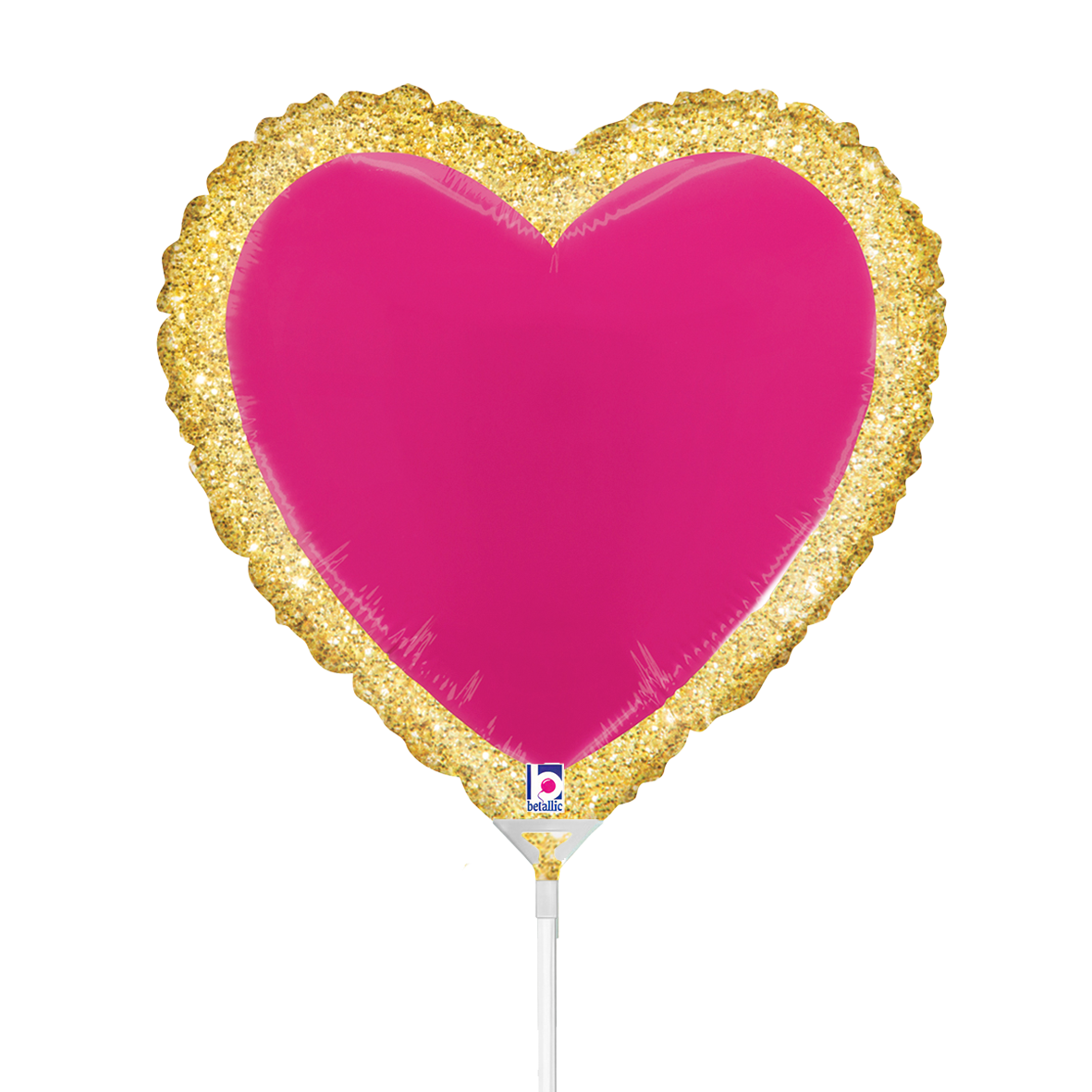 10 Miniballoons Airfilled - Heart Patch (Unverpackt)