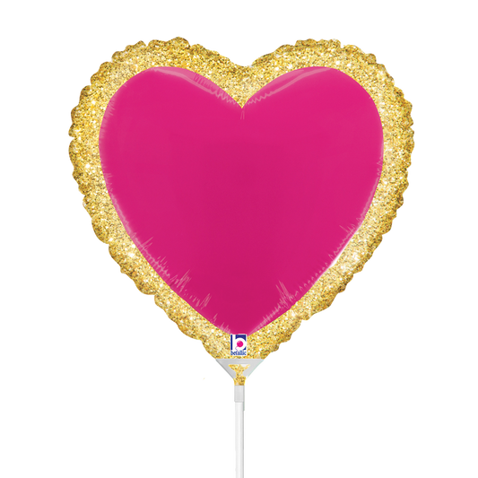 10 Miniballoons Airfilled - Heart Patch (Unverpackt)