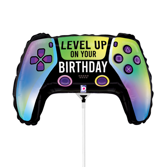 10 Miniballoons Airfilled - Vivid Game Controller Birthday (Unverpackt)