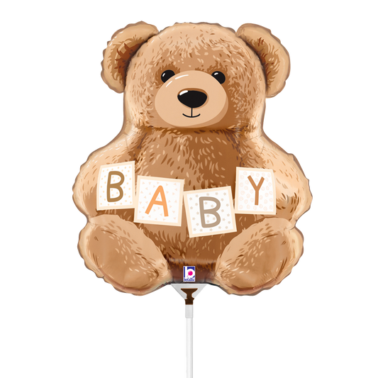 10 Miniballoons Airfilled - Baby Teddy Bear (Unverpackt)