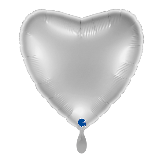 1 Balloon XL - Heart - Silver