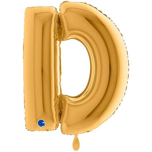 1 Balloon XXL - Letter D - Gold