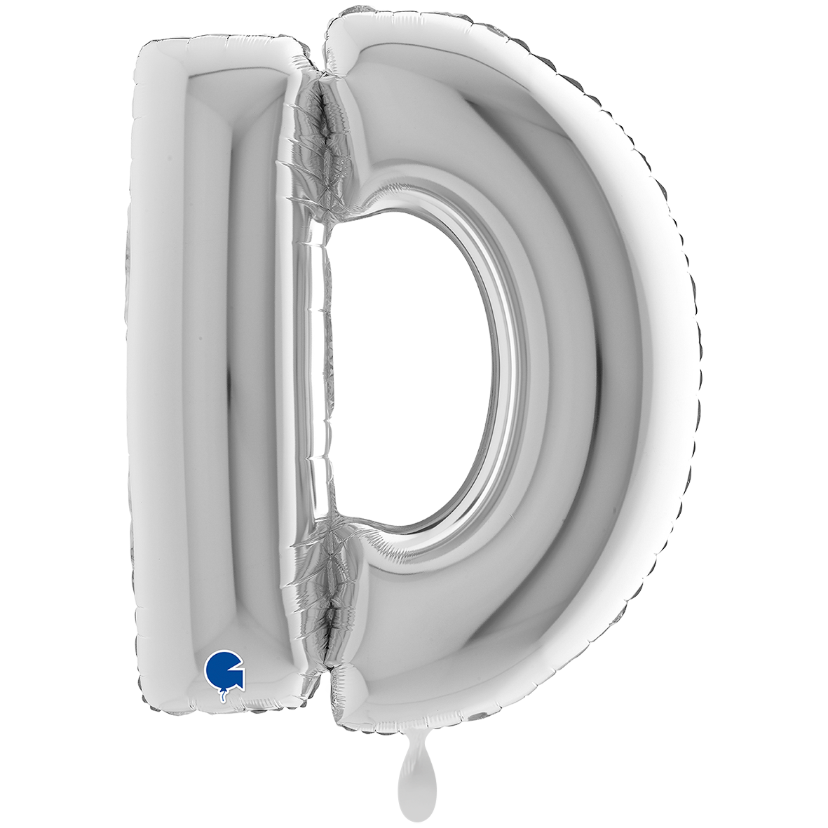 1 Balloon XXL - Letter D - Silver