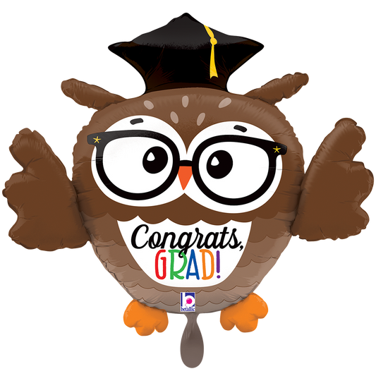 1 Balloon XXL - Dimensionals Grad Owl
