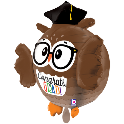 1 Balloon XXL - Dimensionals Grad Owl
