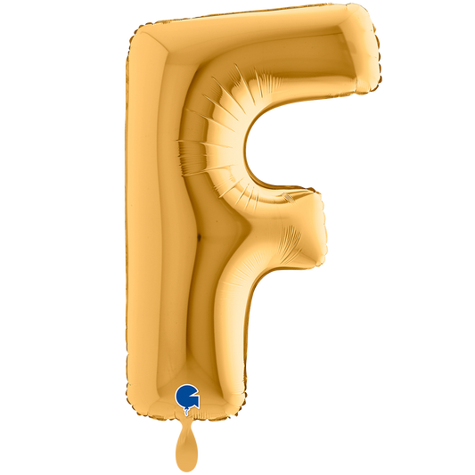 1 Balloon XXL - Letter F - Gold