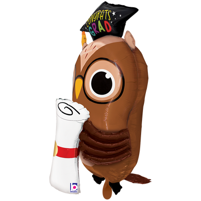1 Balloon XXL - Grad Owl Diploma
