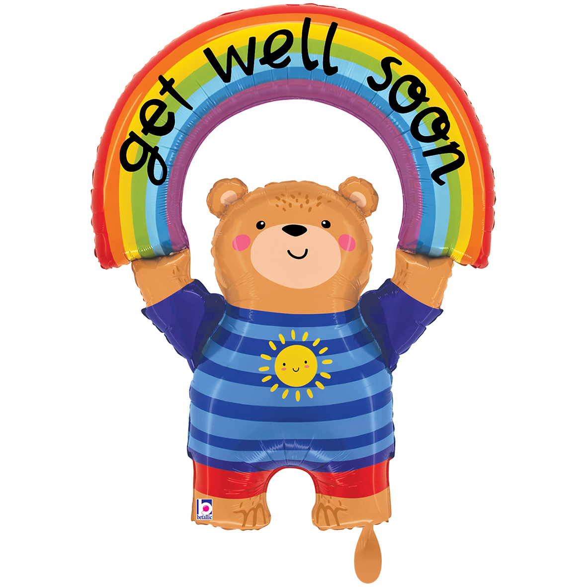 1 Balloon XXL - Get Well Rainbow Bear