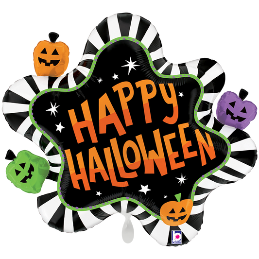 1 Balloon XXL - Halloween Striped Splat