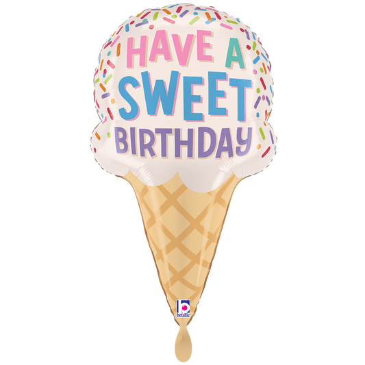 1 Balloon XXL - Sweet Birthday Ice Cream Cone