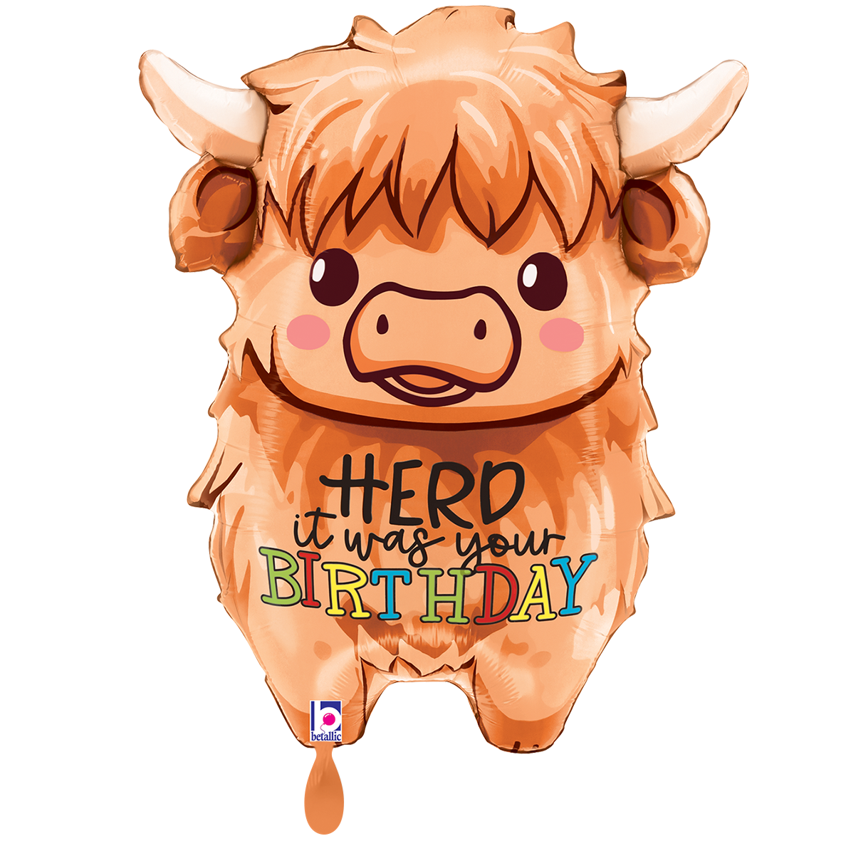 1 Balloon XXL - Highland Cow Birthday