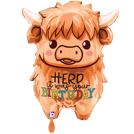 1 Balloon XXL - Highland Cow Birthday