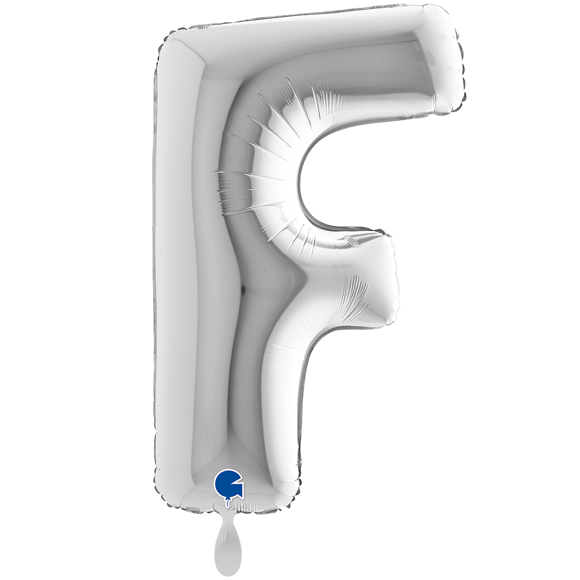 1 Balloon XXL - Letter F - Silver