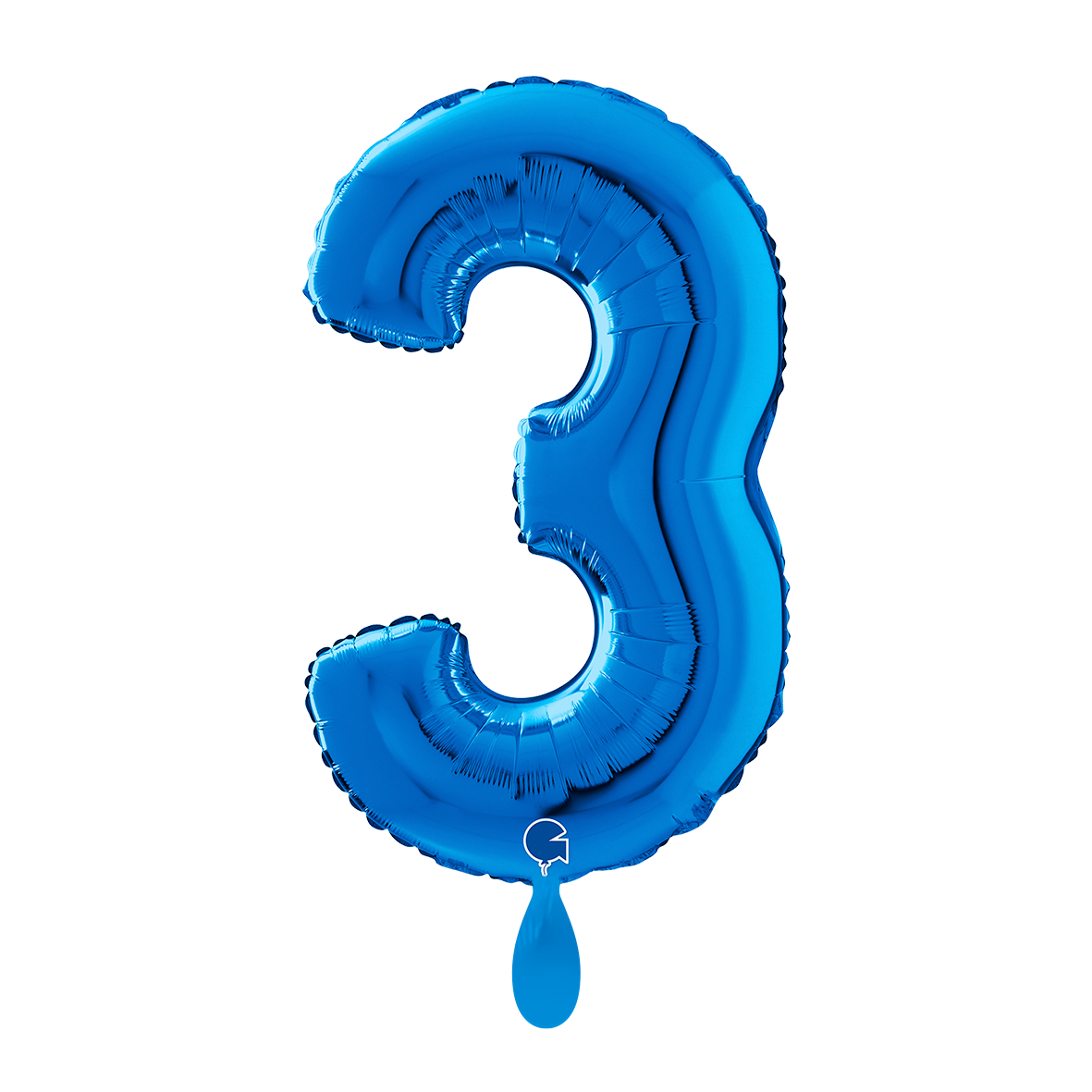 1 Balloon XL - Number 3 - Blue