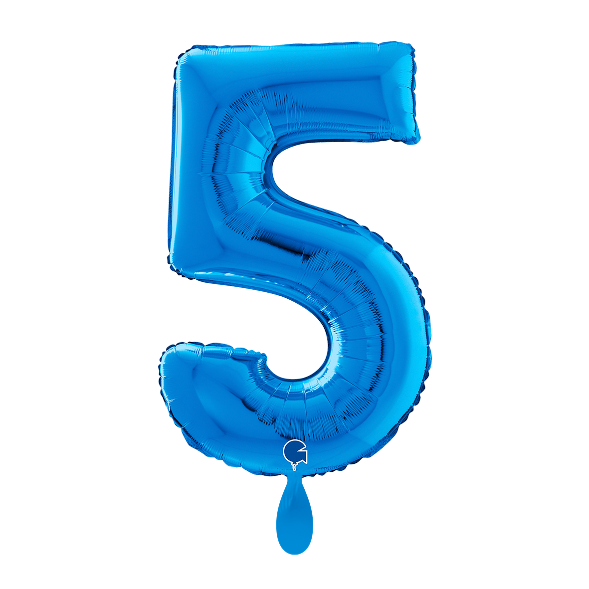 1 Balloon XL - Number 5 - Blue