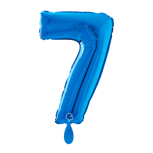 1 Balloon XL - Number 7 - Blue